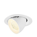 Plafonnier encastr� NUMINOS� GIMBLE M adapt� aux postes de travail avec �cran IP20, blanche, laqu� gradable