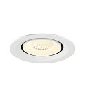 SLV Plafonnier encastr� NUMINOS� GIMBLE M adapt� aux postes de travail avec �cran IP20, blanche, laqu� gradable