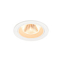 Plafonnier encastr� NUMINOS� M rond, adapt� aux postes de travail avec �cran IP20, blanche, laqu� gradable