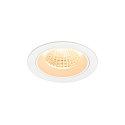 Plafonnier encastr� NUMINOS� M rond, adapt� aux postes de travail avec �cran IP20, blanche, laqu� gradable