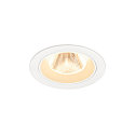 Plafonnier encastr� NUMINOS� M rond, adapt� aux postes de travail avec �cran IP20, blanche, laqu� gradable