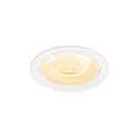 Plafonnier encastr� NUMINOS� M rond, adapt� aux postes de travail avec �cran IP20, blanche, laqu� gradable
