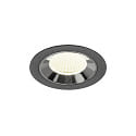 Plafonnier encastr� NUMINOS� M adapt� aux postes de travail avec �cran IP20, chrome, noir gradable