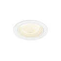 Plafonnier encastr� NUMINOS� M rond, adapt� aux postes de travail avec �cran IP20, blanche, laqu� gradable