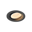Plafonnier encastr� NUMINOS� MOVE M rond, adapt� aux postes de travail avec �cran IP20, noir, blanche, laqu� gradable