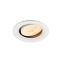 Plafonnier encastr� NUMINOS� MOVE M rond, adapt� aux postes de travail avec �cran IP20, blanche, laqu� gradable