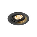 Plafonnier encastr� NUMINOS� MOVE M rond, adapt� aux postes de travail avec �cran IP20, noir, laqu� gradable