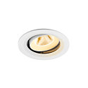 Plafonnier encastr� NUMINOS� MOVE M rond, adapt� aux postes de travail avec �cran IP20, blanche, laqu� gradable