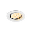Plafonnier encastr� NUMINOS� MOVE M rond, adapt� aux postes de travail avec �cran IP20, blanche, laqu� gradable