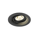 Plafonnier encastr� NUMINOS� MOVE M rond, adapt� aux postes de travail avec �cran IP20, noir, laqu� gradable