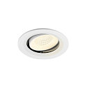 Plafonnier encastr� NUMINOS� MOVE M rond, adapt� aux postes de travail avec �cran IP20, blanche, laqu� gradable