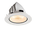 SLV Plafonnier encastr� NUMINOS� GIMBLE L rond, adapt� aux postes de travail avec �cran IP20, blanche, laqu� gradable