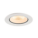 SLV Plafonnier encastr� NUMINOS� GIMBLE L rond, adapt� aux postes de travail avec �cran IP20, blanche, laqu� gradable