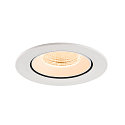 SLV Plafonnier encastr� NUMINOS� GIMBLE L rond, adapt� aux postes de travail avec �cran IP20, blanche, laqu� gradable