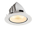 SLV Plafonnier encastr� NUMINOS� GIMBLE L rond, adapt� aux postes de travail avec �cran IP20, blanche, laqu� gradable