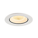 SLV ceiling recessed luminaire NUMINOS� GIMBLE L round, suitable for VDU workstation IP20, white, lacquered dimmable