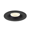 SLV Plafonnier encastr� NUMINOS� GIMBLE L rond, adapt� aux postes de travail avec �cran IP20, noir, laqu� gradable