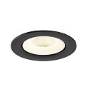 SLV Plafonnier encastr� NUMINOS� GIMBLE L rond, adapt� aux postes de travail avec �cran IP20, noir, blanche, laqu� gradable