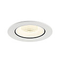 SLV Plafonnier encastr� NUMINOS� GIMBLE L rond, adapt� aux postes de travail avec �cran IP20, blanche, laqu� gradable