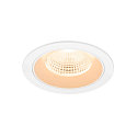 Plafonnier encastr� NUMINOS� L rond, adapt� aux postes de travail avec �cran IP20, blanche, laqu� gradable
