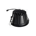 SLV Plafonnier encastr� NUMINOS� L rond, adapt� aux postes de travail avec �cran IP20, noir, blanche, laqu� gradable