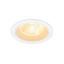 Plafonnier encastr� NUMINOS� L rond, adapt� aux postes de travail avec �cran IP20, blanche, laqu� gradable