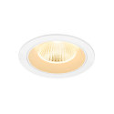 Plafonnier encastr� NUMINOS� L rond, adapt� aux postes de travail avec �cran IP20, blanche, laqu� gradable