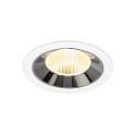 Plafonnier encastr� NUMINOS� L adapt� aux postes de travail avec �cran IP20, chrome, blanche gradable
