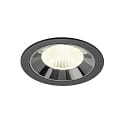 Plafonnier encastr� NUMINOS� L adapt� aux postes de travail avec �cran IP20, chrome, noir gradable