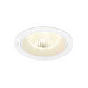 Plafonnier encastr� NUMINOS� L rond, adapt� aux postes de travail avec �cran IP20, blanche, laqu� gradable
