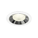 Plafonnier encastr� NUMINOS� L adapt� aux postes de travail avec �cran IP20, chrome, blanche gradable