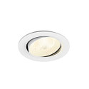 Plafonnier encastr� NUMINOS� MOVE L rond, adapt� aux postes de travail avec �cran IP20, blanche, laqu� gradable