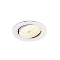 Plafonnier encastr� NUMINOS� MOVE L rond, adapt� aux postes de travail avec �cran IP20, blanche, laqu� gradable