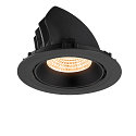 SLV Plafonnier encastr� NUMINOS� GIMBLE XL adapt� aux postes de travail avec �cran IP20, noir, laqu� gradable