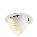 Plafonnier encastr� NUMINOS� GIMBLE XL adapt� aux postes de travail avec �cran IP20, blanche, laqu� gradable