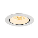 SLV Plafonnier encastr� NUMINOS� GIMBLE XL adapt� aux postes de travail avec �cran IP20, blanche, laqu� gradable