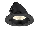 SLV Plafonnier encastr� NUMINOS� GIMBLE XL adapt� aux postes de travail avec �cran IP20, noir, laqu� gradable