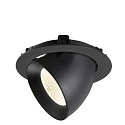 SLV Plafonnier encastr� NUMINOS� GIMBLE XL adapt� aux postes de travail avec �cran IP20, noir, laqu� gradable