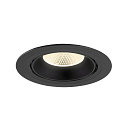 SLV Plafonnier encastr� NUMINOS� GIMBLE XL adapt� aux postes de travail avec �cran IP20, noir, laqu� gradable