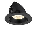 SLV Plafonnier encastr� NUMINOS� GIMBLE XL adapt� aux postes de travail avec �cran IP20, noir, laqu� gradable