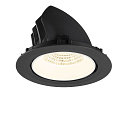 SLV Plafonnier encastr� NUMINOS� GIMBLE XL adapt� aux postes de travail avec �cran IP20, noir, blanche, laqu� gradable