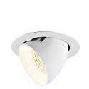 Plafonnier encastr� NUMINOS� GIMBLE XL adapt� aux postes de travail avec �cran IP20, blanche, laqu� gradable