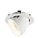 SLV Plafonnier encastr� NUMINOS� GIMBLE XL adapt� aux postes de travail avec �cran IP20, blanche, laqu� gradable