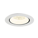 SLV Plafonnier encastr� NUMINOS� GIMBLE XL adapt� aux postes de travail avec �cran IP20, blanche, laqu� gradable