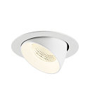 SLV Plafonnier encastr� NUMINOS� GIMBLE XL adapt� aux postes de travail avec �cran IP20, blanche, laqu� gradable