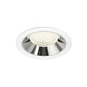 Plafonnier encastr� NUMINOS� XL adapt� aux postes de travail avec �cran IP20, chrome, blanche gradable