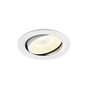 Plafonnier encastr� NUMINOS� MOVE XL rond, adapt� aux postes de travail avec �cran IP20, blanche, laqu� gradable