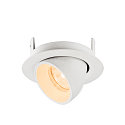 SLV Plafonnier encastr� NUMINOS� GIMBLE XS rond, adapt� aux postes de travail avec �cran IP20, blanche, laqu� gradable
