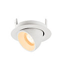 SLV Plafonnier encastr� NUMINOS� GIMBLE XS rond, adapt� aux postes de travail avec �cran IP20, blanche, laqu� gradable