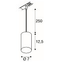 Luminaire � suspension monophas� ASTO TUBE avec douille GU10 IP20, noir